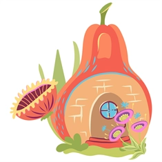 Fairyland Theme Fairy House Cutout